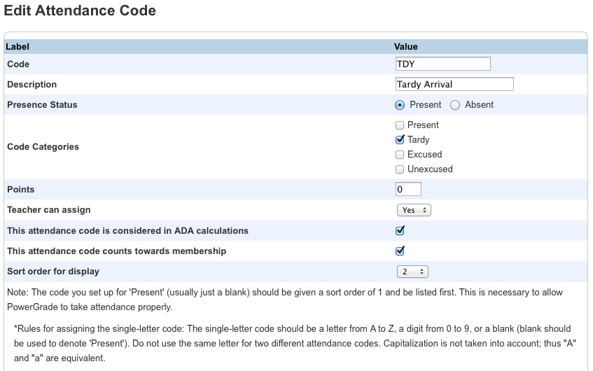 edit att code tardy